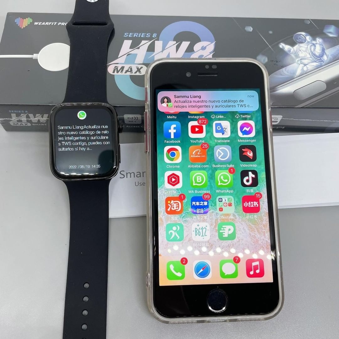 Wearfit HW8 Max Series 8 44mm Smartwatch Full Screen NFC Support