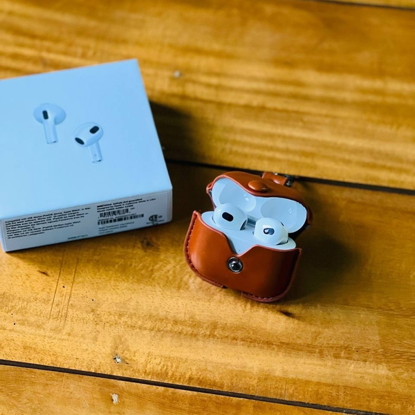 Air Pods 3rd Generation With Premium Leather Case Pop up Window
