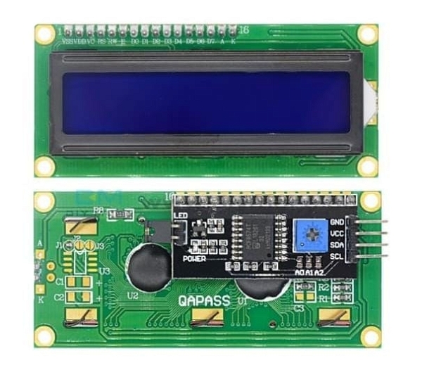 16×2 LCD Display with I2C Interface