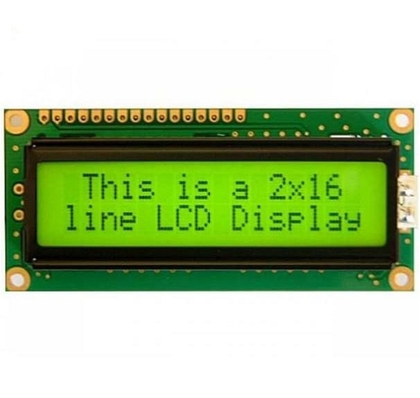 16X2 LCD Display Module with Green Backlight