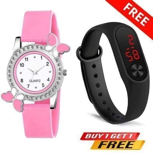 Be Analog Watch And Digital Watch Combo For Girls P-1017 - Rskart