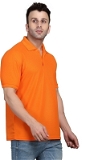 Inkkr Solid Men Polo Nack T-shirts P-1019 - Web Orange, Rskart, S
