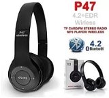 P47( Wireless Headphones Sports Adjustable Headfone With Mic Bloothooth Handshat P-1034