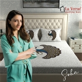 LA Verne 104 TC Cotton Double Jaipuri Print Flat Badsheet 