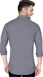Men Solid Casual Grey Shirt  - Gray, Rskart, S