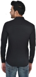 Men Solid Casual Black Shirts  - Rskart, L