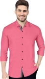 Men Solid Casual  Pink Shirt  - Rskart, M