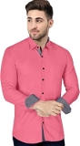 Men Solid Casual  Pink Shirt  - Rskart, XL