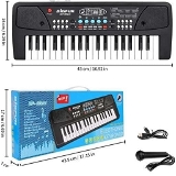 Homoze Electronic Piano Keyboard With 37 Keys With Led Display And Microphone 