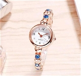Acnos Rosegold Heart Shape Round dial Blue Diamond with Rosegold Bracelet Super Quality Watch for Girls and Watch for Women Pack of - 2 Gift for Fastival Offer