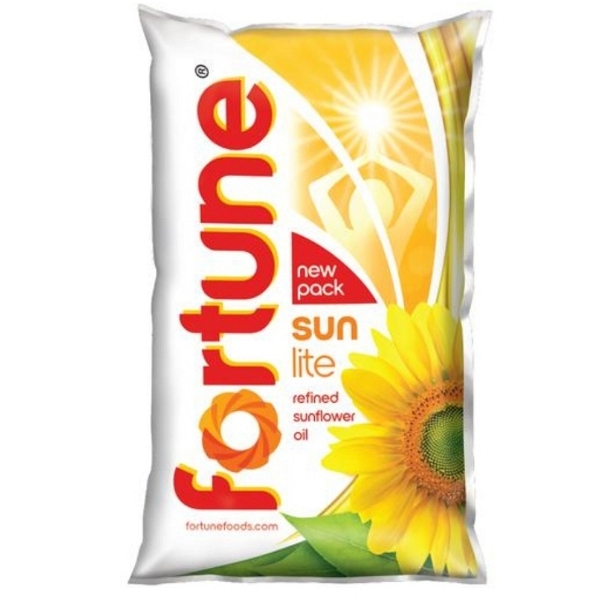 Fortune Sun Lite- Sunflower Refined Oil - 1 L Pouch