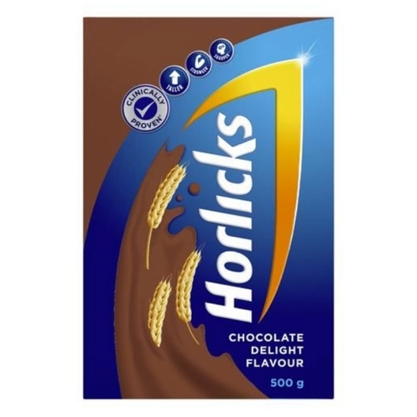 Horlicks Health & Nutrition Drink- Chocolate Delight Flavour  - 500Gm- Carton