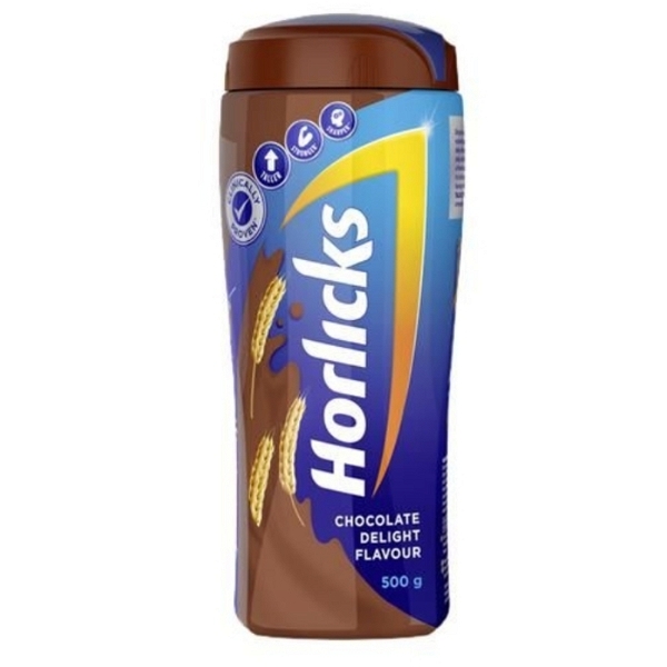 Horlicks Health & Nutrition Drink- Chocolate Delight Flavour - 500Gm- jar