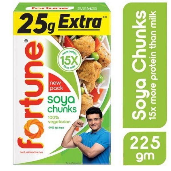 Fortune Soya Chunks - 200Gm - (25Gm Extra)