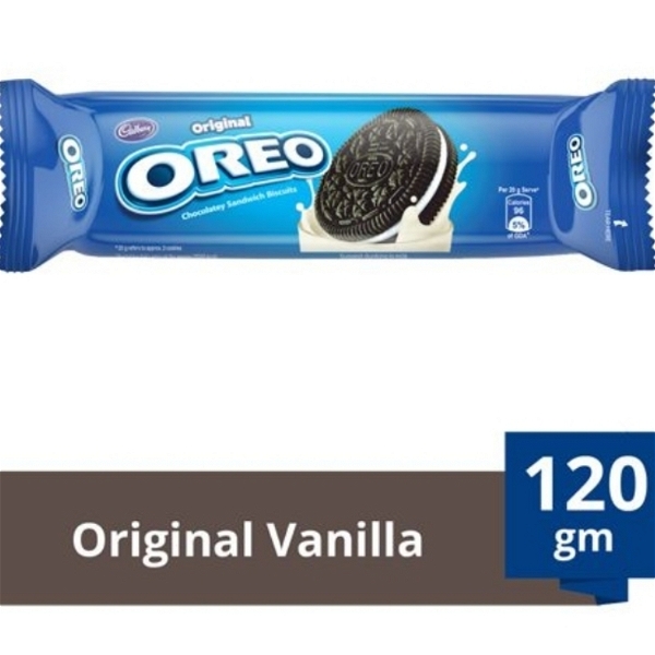 Cadbury Oreo Biscuits - Vanilla Flavor  - 120Gm