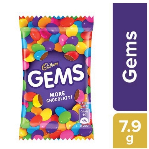 Cadbury GEMS Sugar Coated Chocolate  - 7.9Gm 