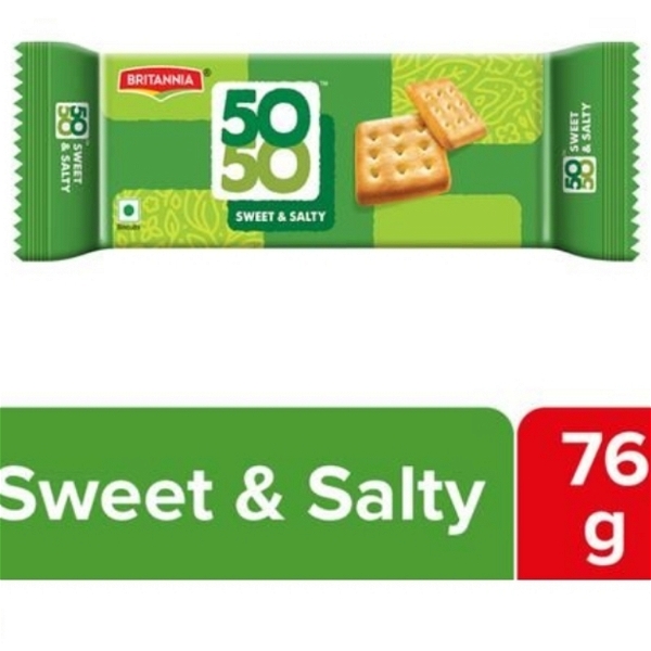 Britannia 50:50 Sweet & Salty  Biscuits,  - 44Gm