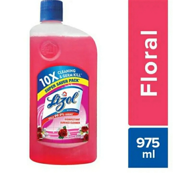 Lizol Disinfectant surface & floor Cleaner Liquid  - Floral  - 975ML