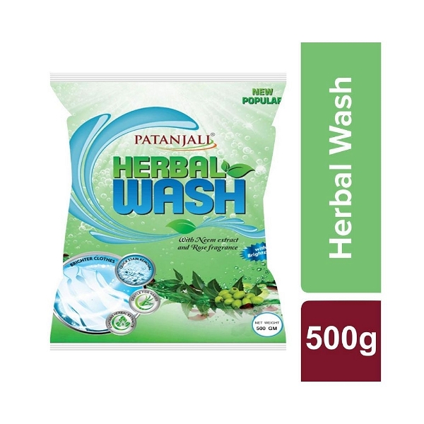 Patanjali Herbal Wash detergent powder  - 500Gm