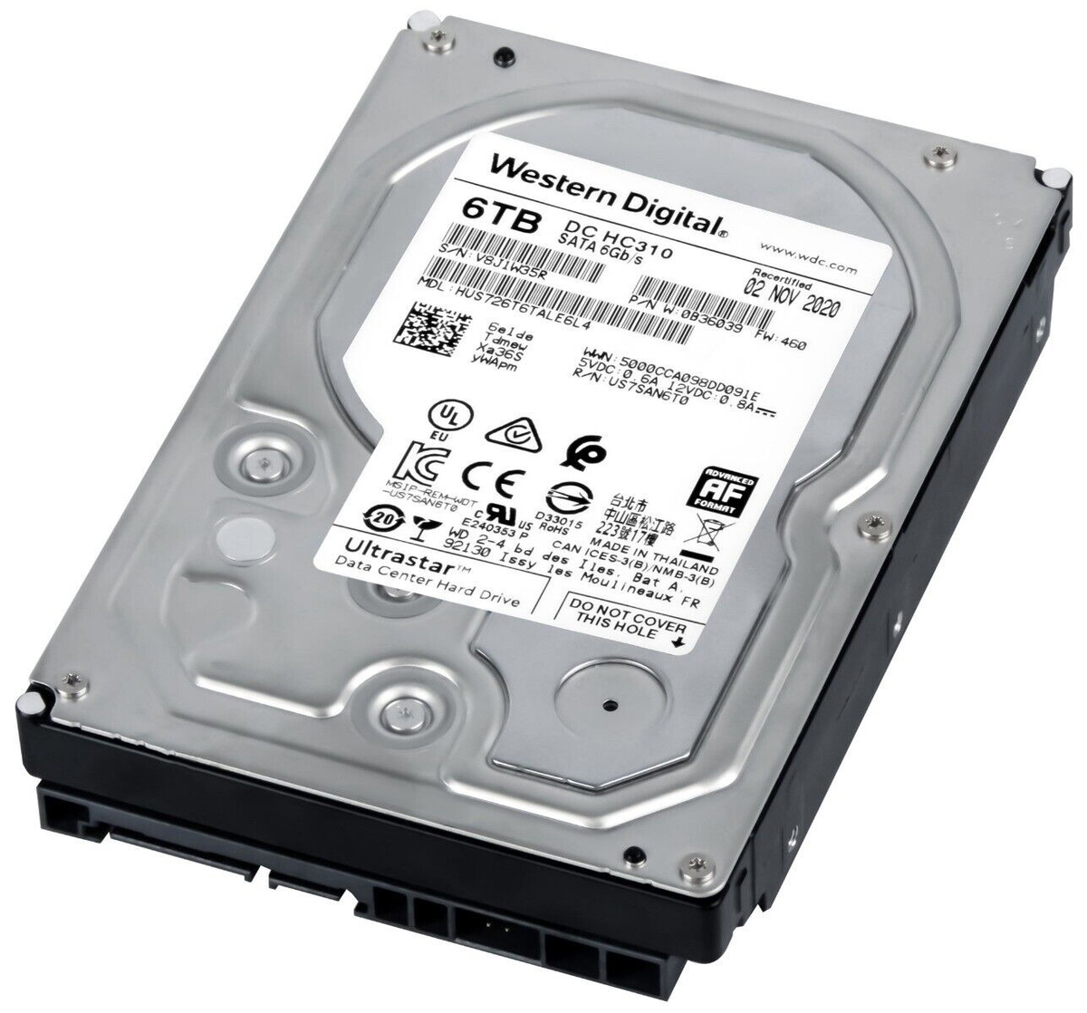 Western Digital 6TB Ultrastar SATA HDD 3.5''(HUS726T6TALE6L4)