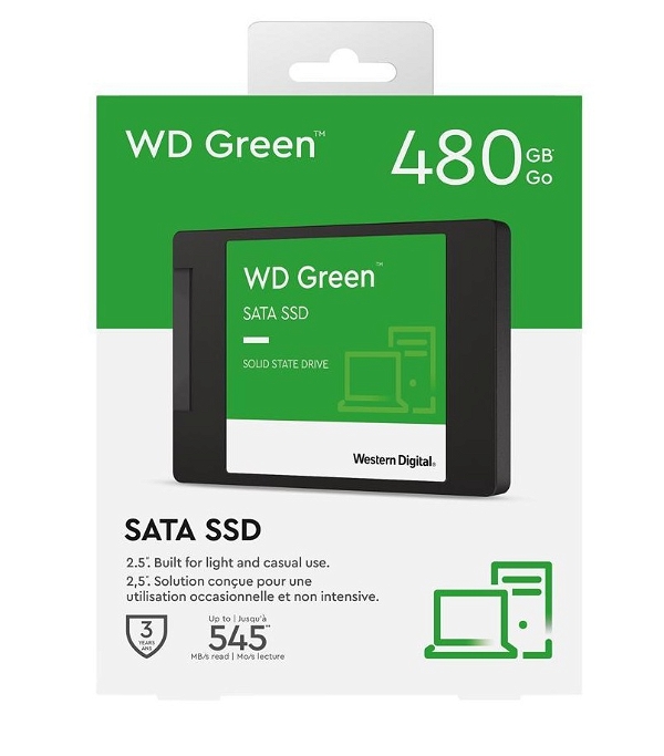 Western 480GB SSD SATA 2.5'' (WDS480G3G0A-00BJGO)