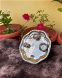 VIKRAM METAL  Steel Flower Design Pooja | Arti Thali - 9 inch, silver