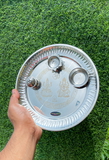 VIKRAM METAL Steel Pooja | Arti  Thali  - 8.8 inch, silver