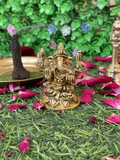 VIKRAM METAL Brass Ganesh Murti  - 2.3 inch, GOLDEN