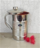 VIKRAM METAL  Steel-Copper Crystal water jug  - 8.5 inch, silver, 1500ml