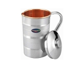 VIKRAM METAL  Steel-Copper Crystal water jug  - 9 INCH, 2000 ML