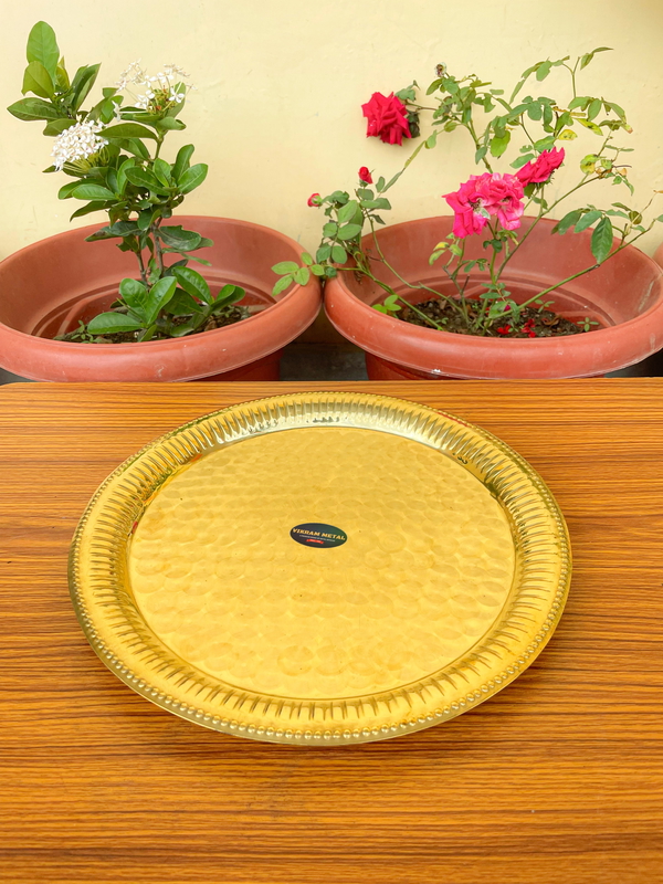 VIKRAM METAL Brass diamond plate 12 INCH - 12 INCH, GOLDEN