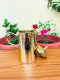 VIKRAM METAL  Brass Hammered Jug  - 9.5 INCH, GOLDEN, 2000 ML