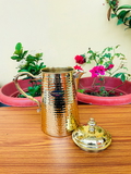 VIKRAM METAL  Brass Hammered Jug  - 9.5 INCH, GOLDEN, 2000 ML