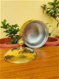 VIKRAM METAL  Brass Handi/Sipri with lid + Hammered Shinny Finish  - 8.5  INCH, GOLDEN, 4 LITER