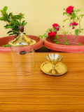 VIKRAM METAL  Brass  Akhand Diya - 6 INCH, GOLDEN