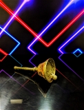 VIKRAM METAL  Brass  colour bell / ghanti  - 4 INCH, ORANGE