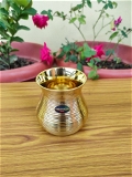 VIKRAM METAL  Brass Ring Design Lota  - 3.3 INCH, GOLDEN, 350 ML