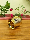 VIKRAM METAL  Brass Ring Design Lota  - 3.3 INCH, GOLDEN, 350 ML