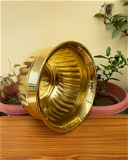 VIKRAM METAL  Brass Flower Pot  - 12*8 INCH, GOLDEN