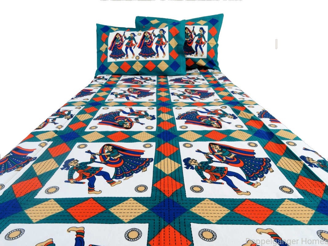 Dandiya Cotton Single Bed Sheet