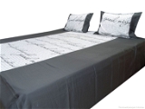 Doppelganger Homes Good Night Sleep Grey Double Bed sheet