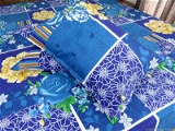 Doppelganger Homes Blue flowers Double Bed Sheet