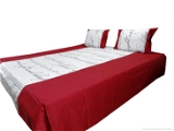 Doppelganger Homes Good Night Sleep Maroon Double Bed sheet