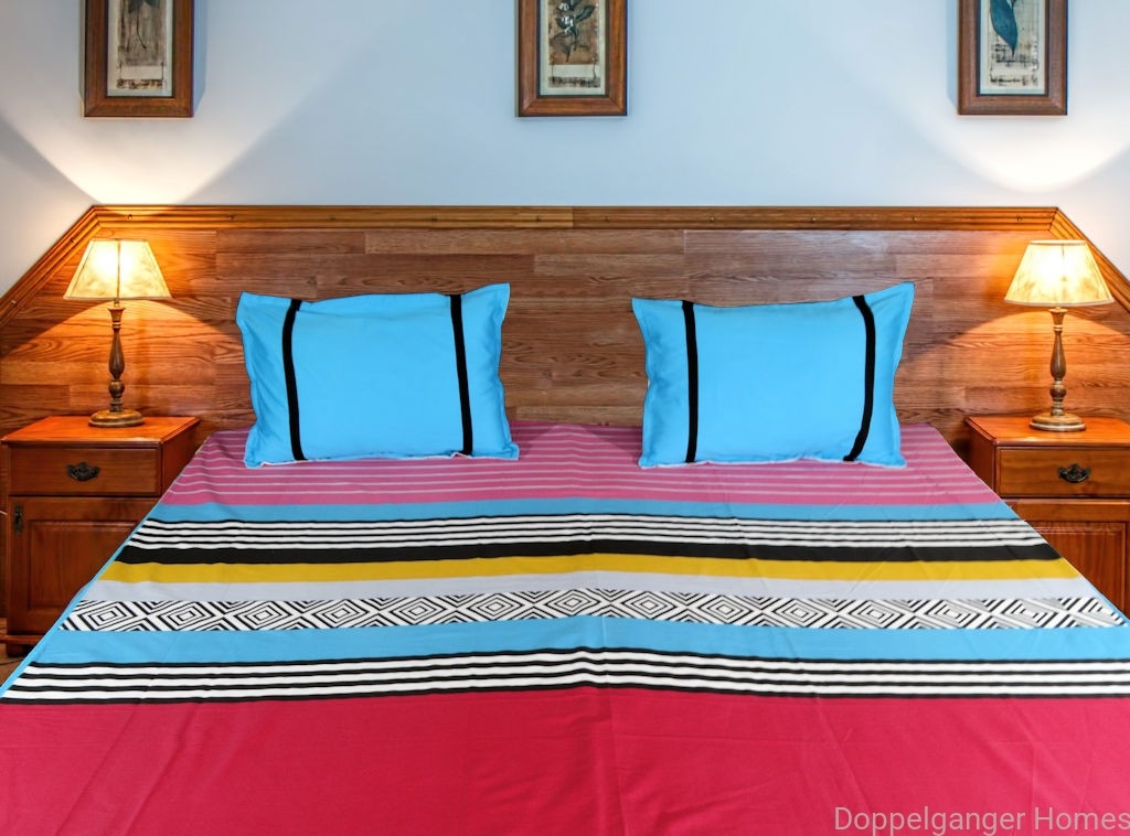 Doppelganger Homes Burst of colors Double Bed Sheet