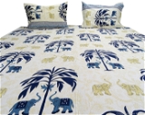 Doppelganger Homes “Pair of Elephants” Ethnic Bed Sheet