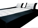 Doppelganger Homes Good Night Sleep Black Double Bed sheet
