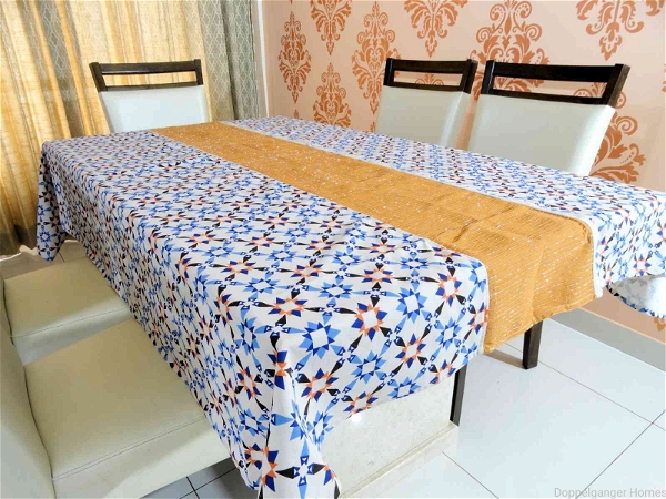 Doppelganger Homes Designer Table Cover 6 Seater Cotton-20