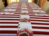 Doppelganger Homes Cotton Dining Table Cover, Runner & Placemat set (8PCS)-37
