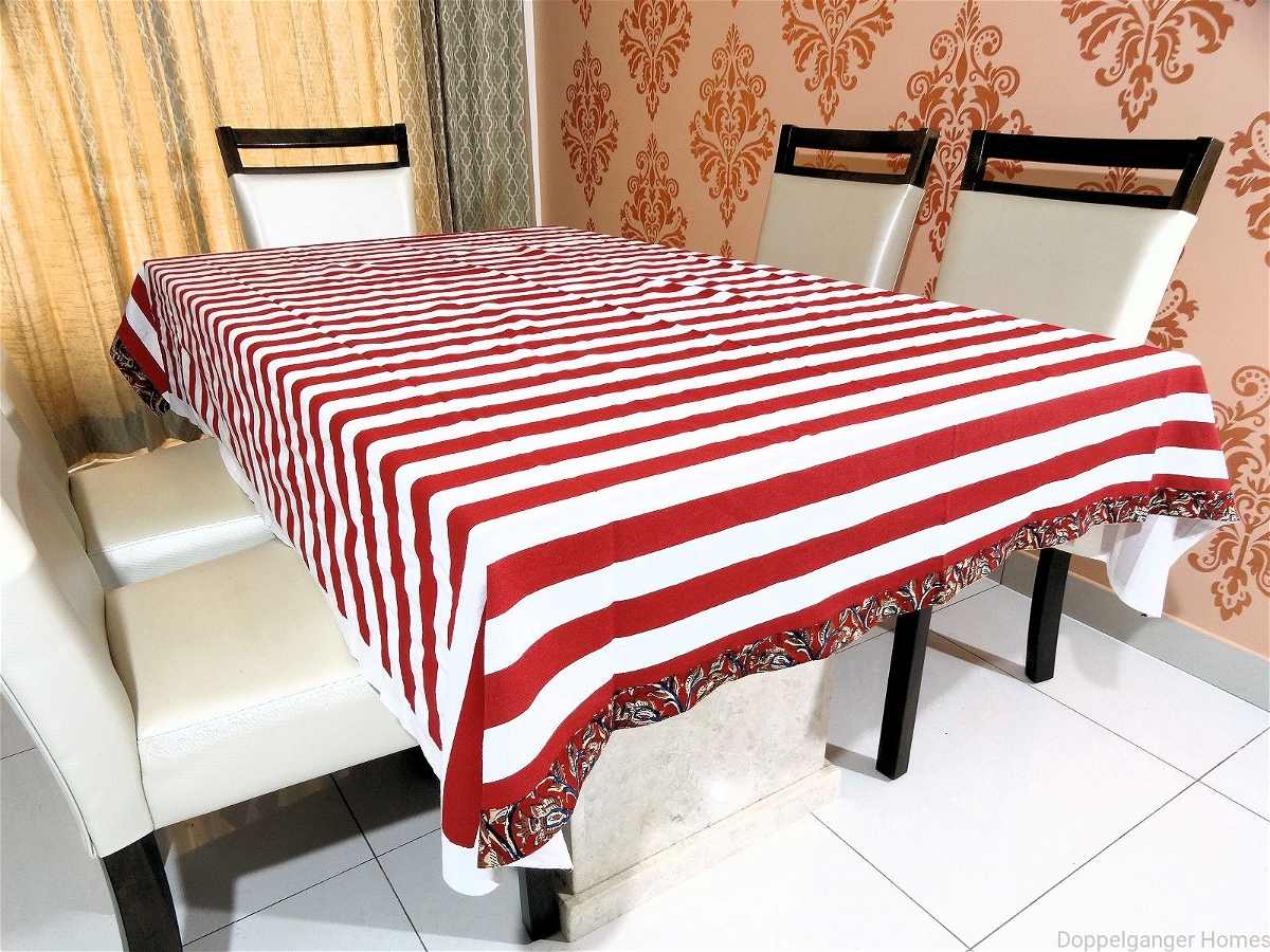 Doppelganger Homes Kalamkari Cotton Dining Table Cover-13