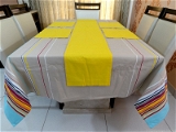 Doppelganger Homes Cotton Dining Table Cover, Runner & Placemat set (8PCS)-41